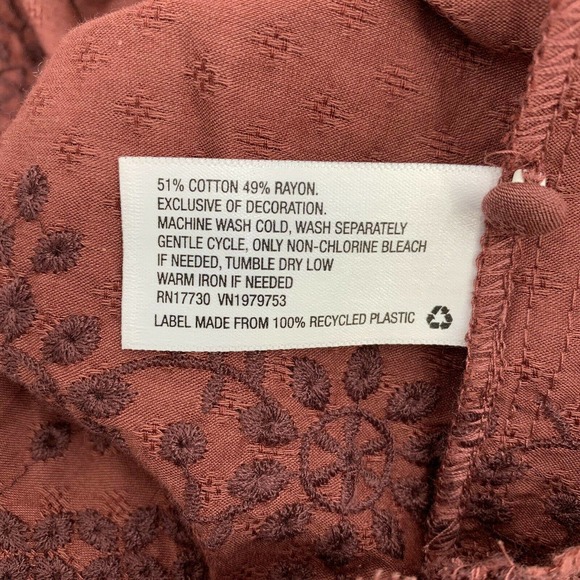 Universal Thread Midi Dress Size S Crew Neck Boho Long Sleeve Ruffle Flowy Pink - Picture 12 of 12